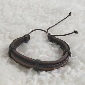 NEW -  Handmade Leather Bracelet Cuff